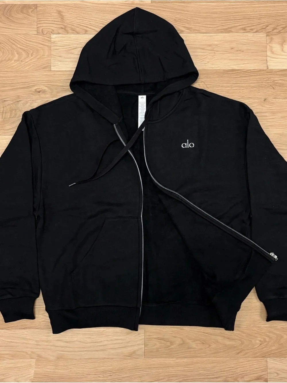 ALO Black Full Zip Hoodie